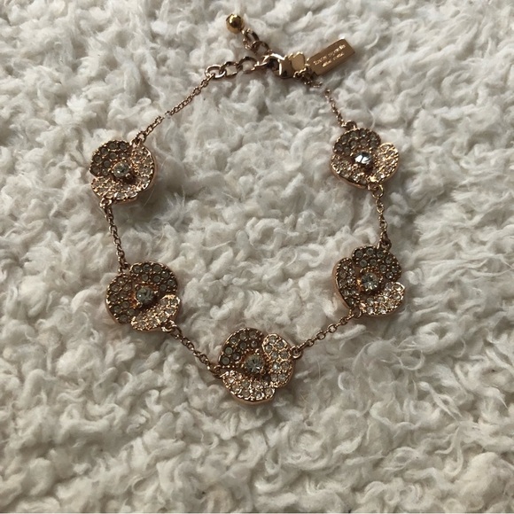 Kate Spade Disco Pancy Bracelet Intricate Pave Crystal Blossoms - Picture 4 of 9